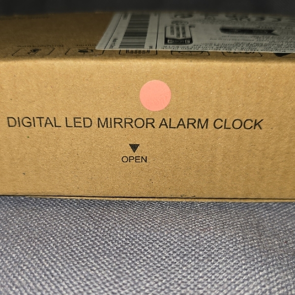 White Digital LED Mirror Alarm Clock - Picture 10 of 10